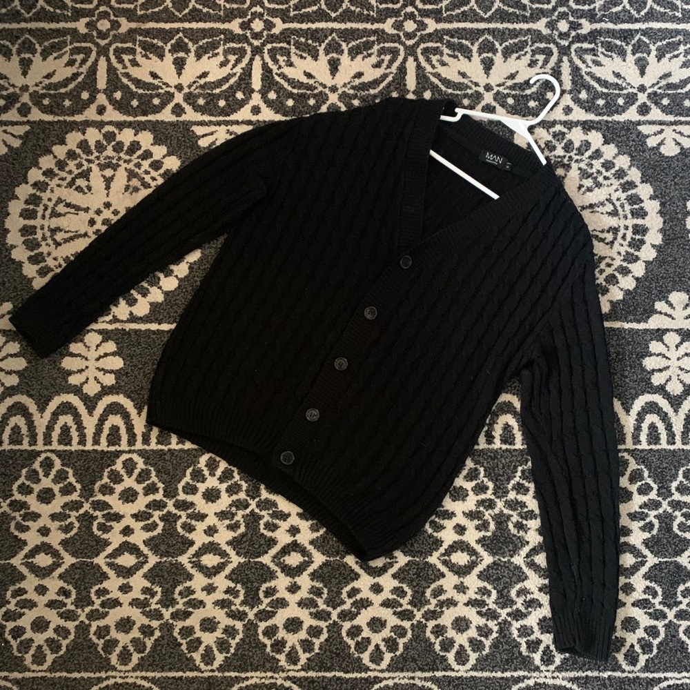 black cardigan, M
